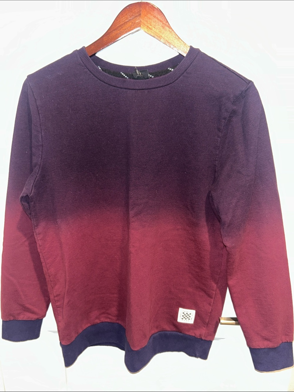 art class Ombre Pullover Sweatshirt - Purple & Burgundy Boys Size XL